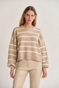 Balloon Sleeve Stripe Sweater