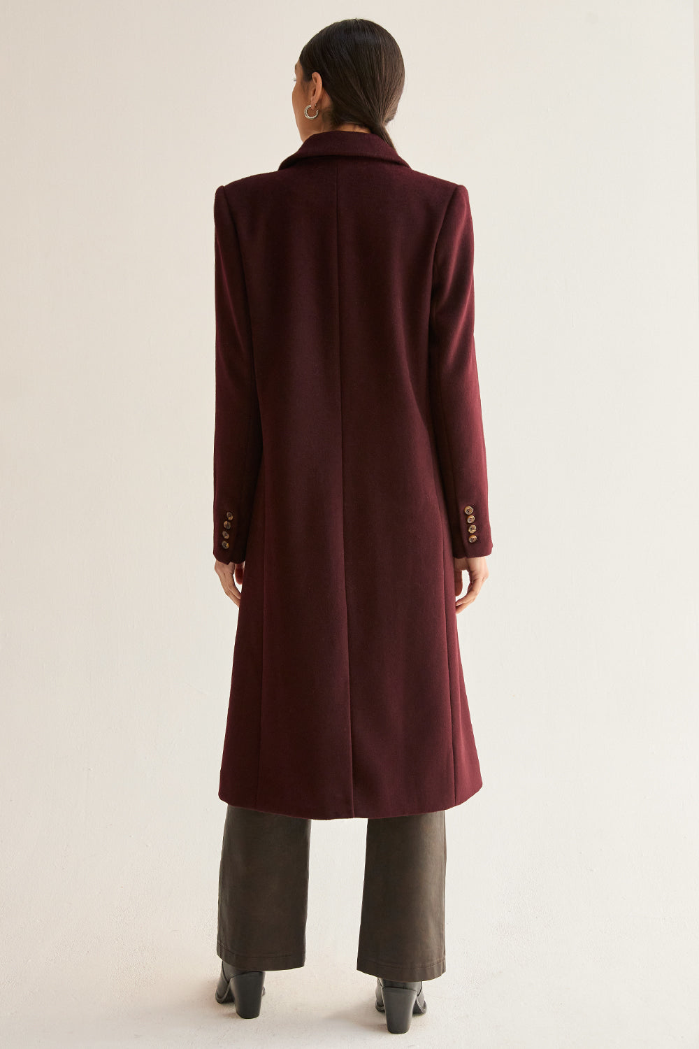 Brushed Wool Blend Coat