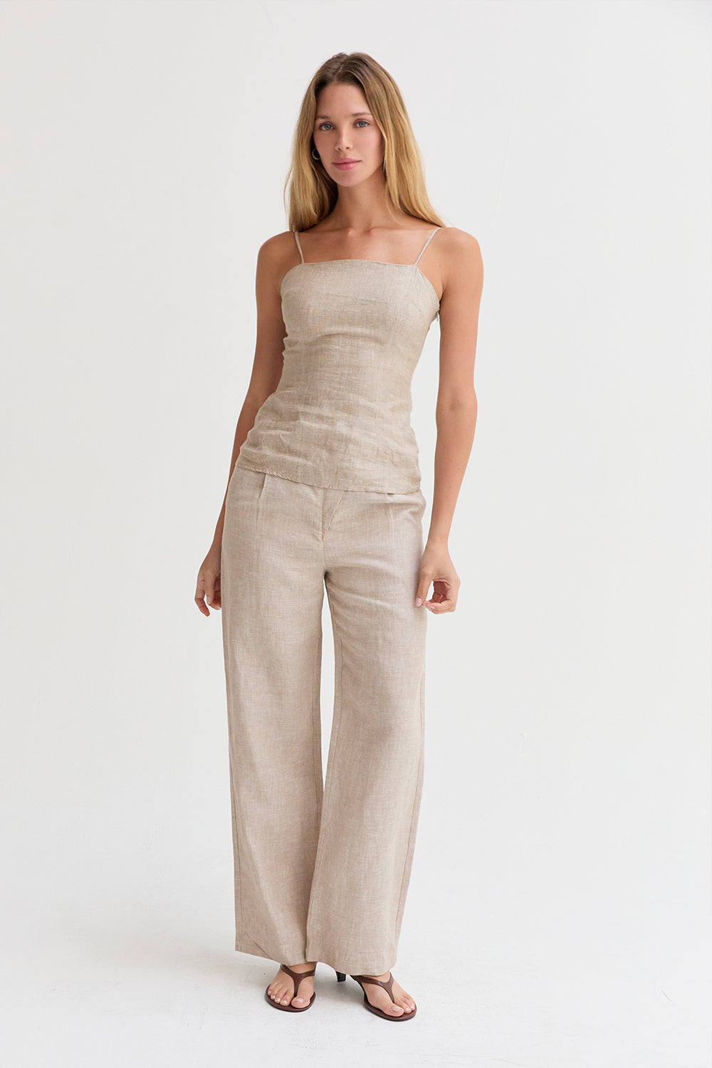 Sleeveless Linen Top