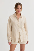 Stripe Textured Linen Shirt