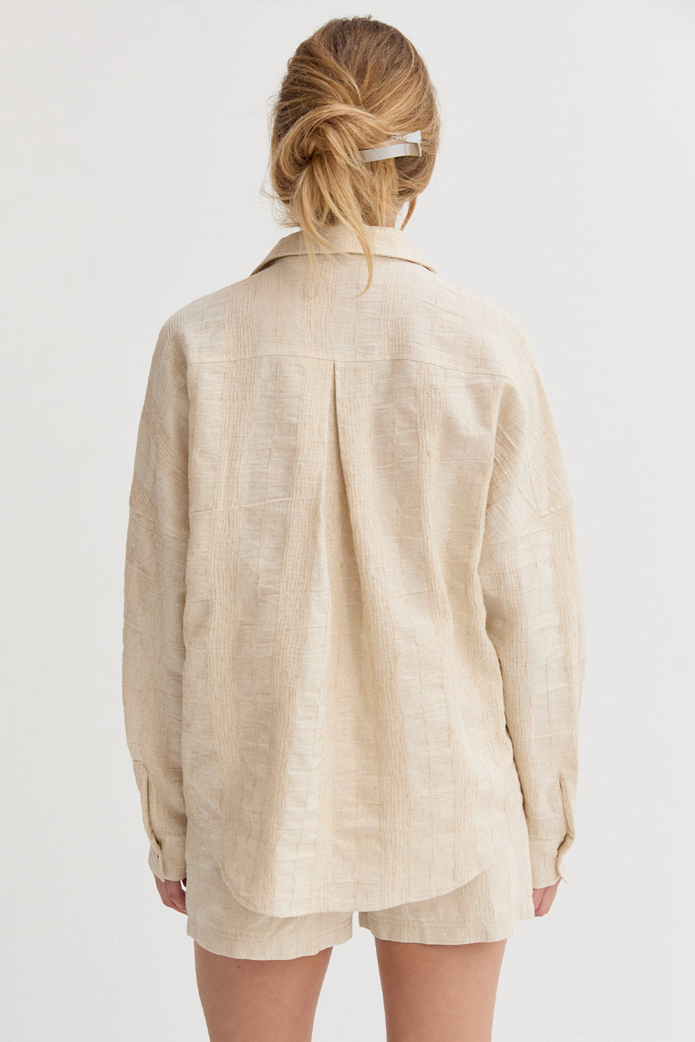Stripe Textured Linen Shirt