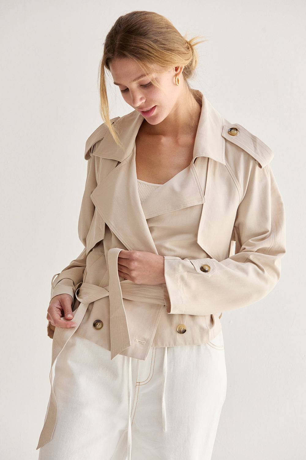 Crop Trench Coat