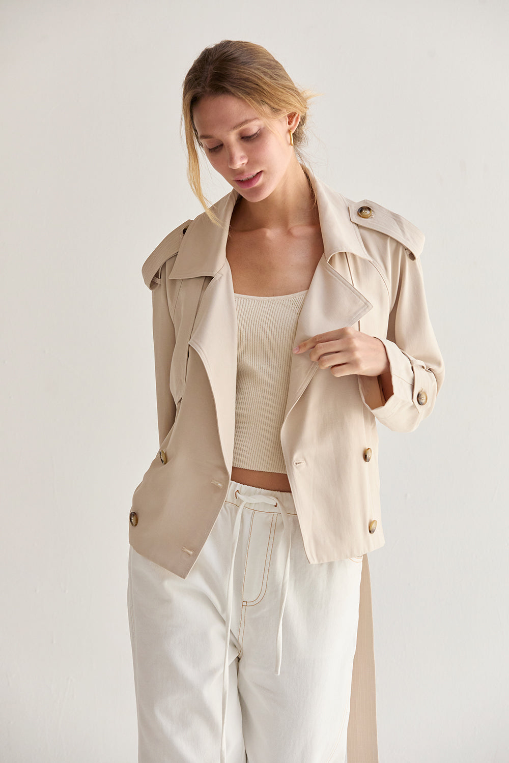 Crop Trench Coat