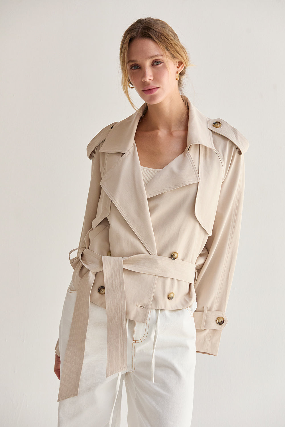 Crop Trench Coat