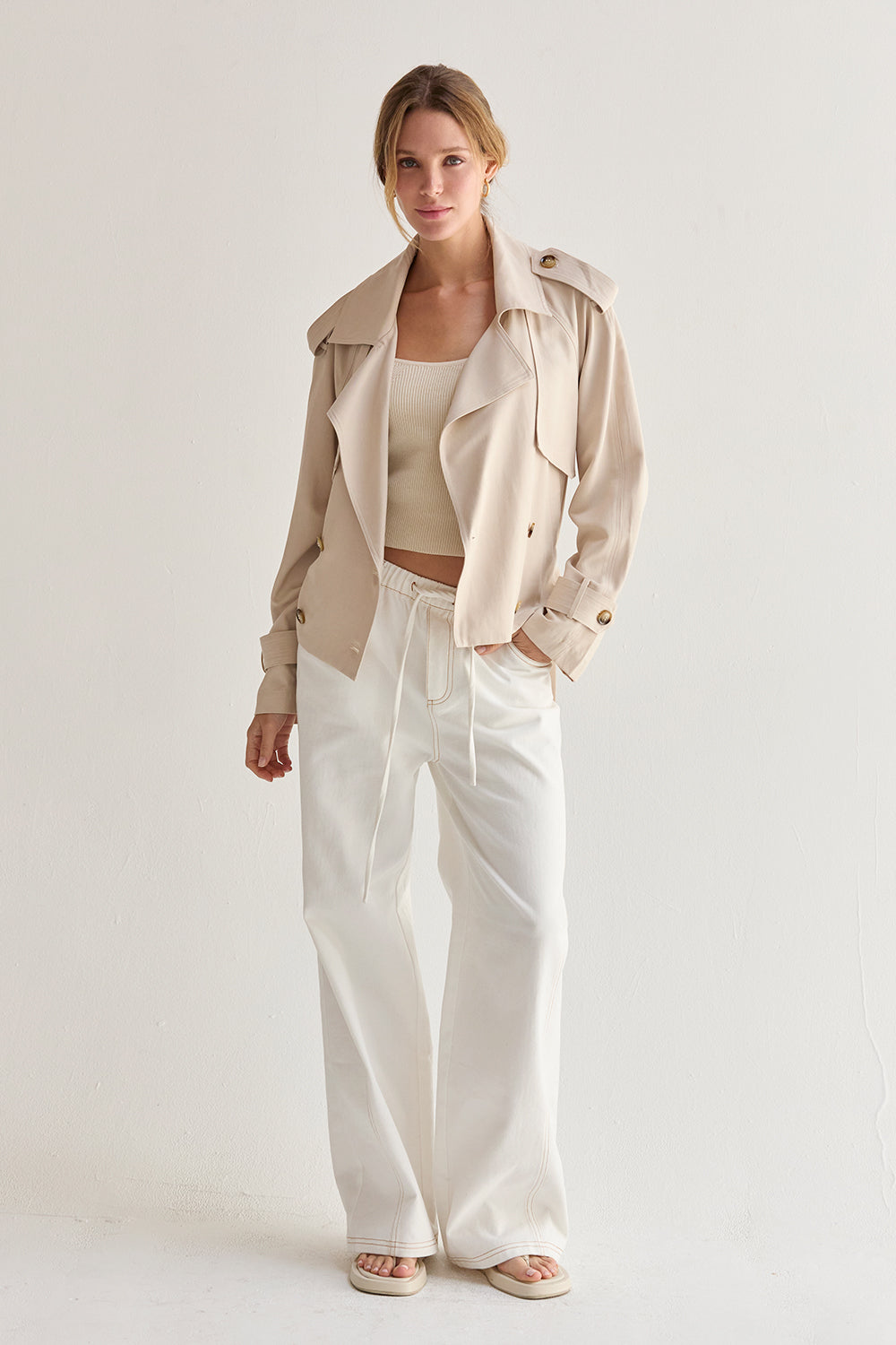 Crop Trench Coat