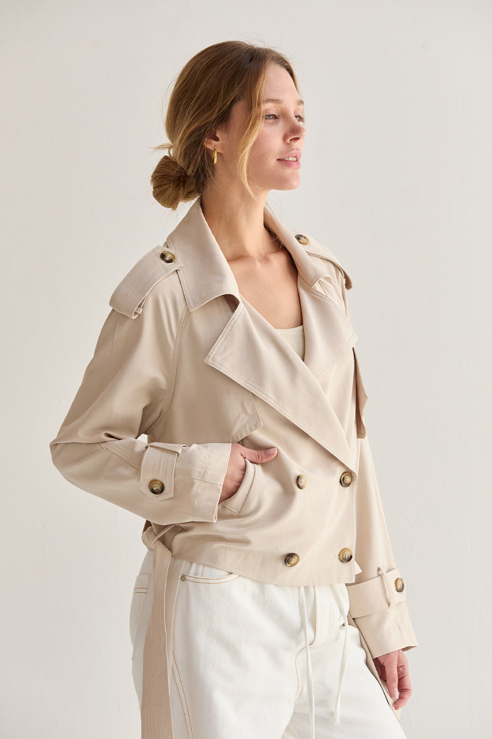 Crop Trench Coat