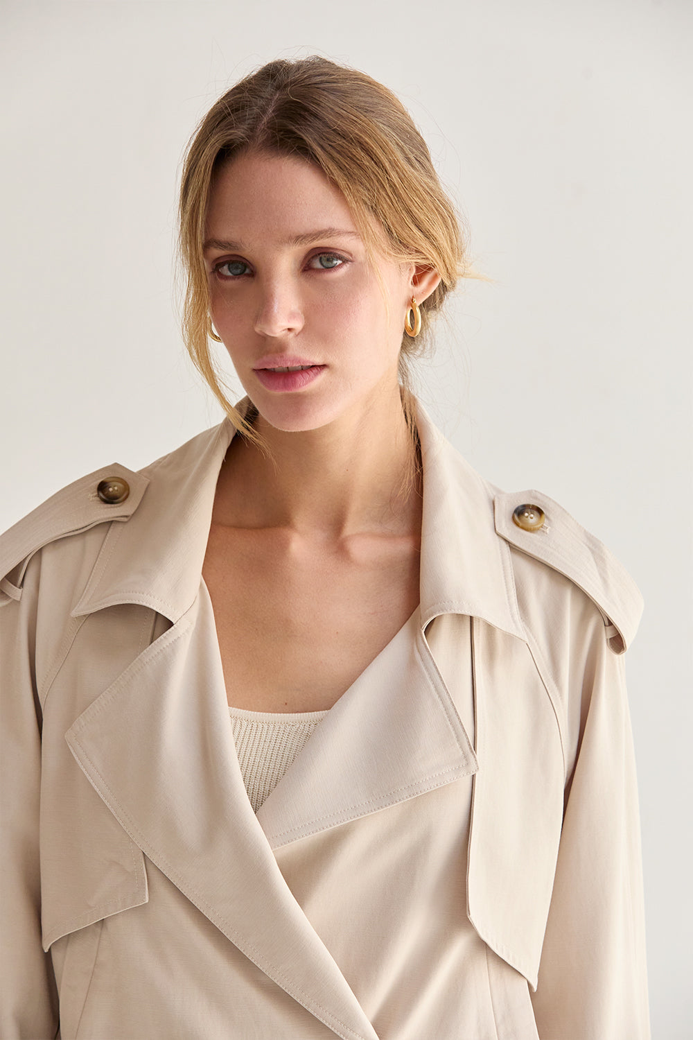Crop Trench Coat