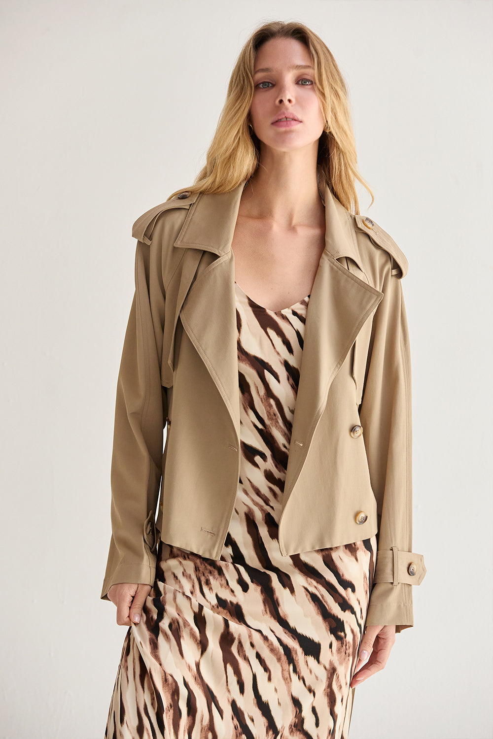 Crop Trench Coat