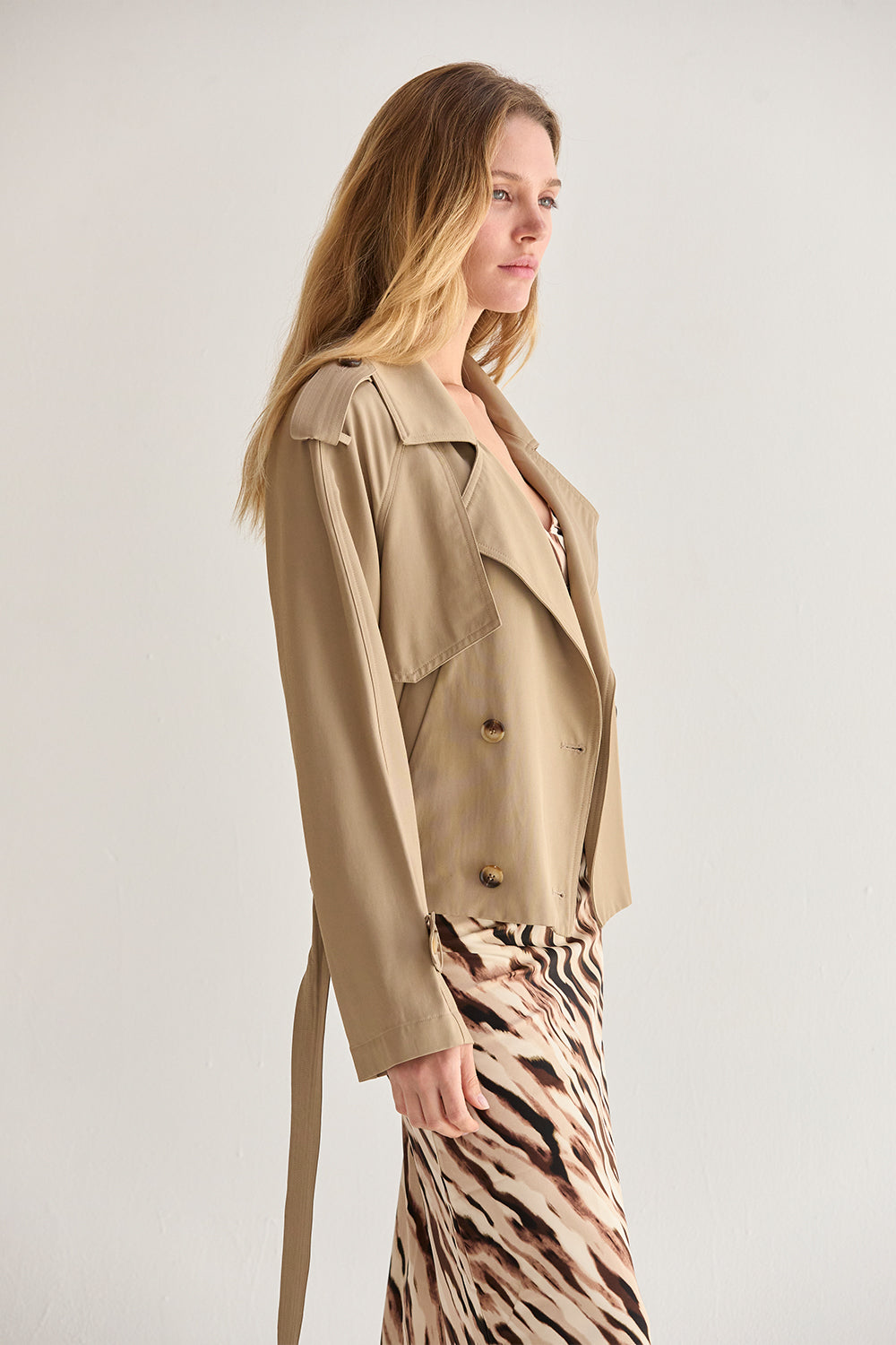 Crop Trench Coat