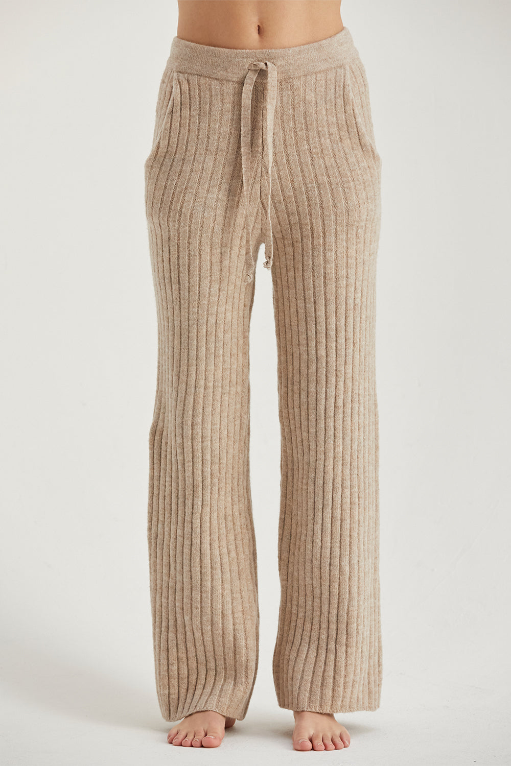 Ribbed Sweater Flare Lounge Pants