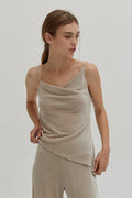 Cowl Neckline Sleeveless Tank Top