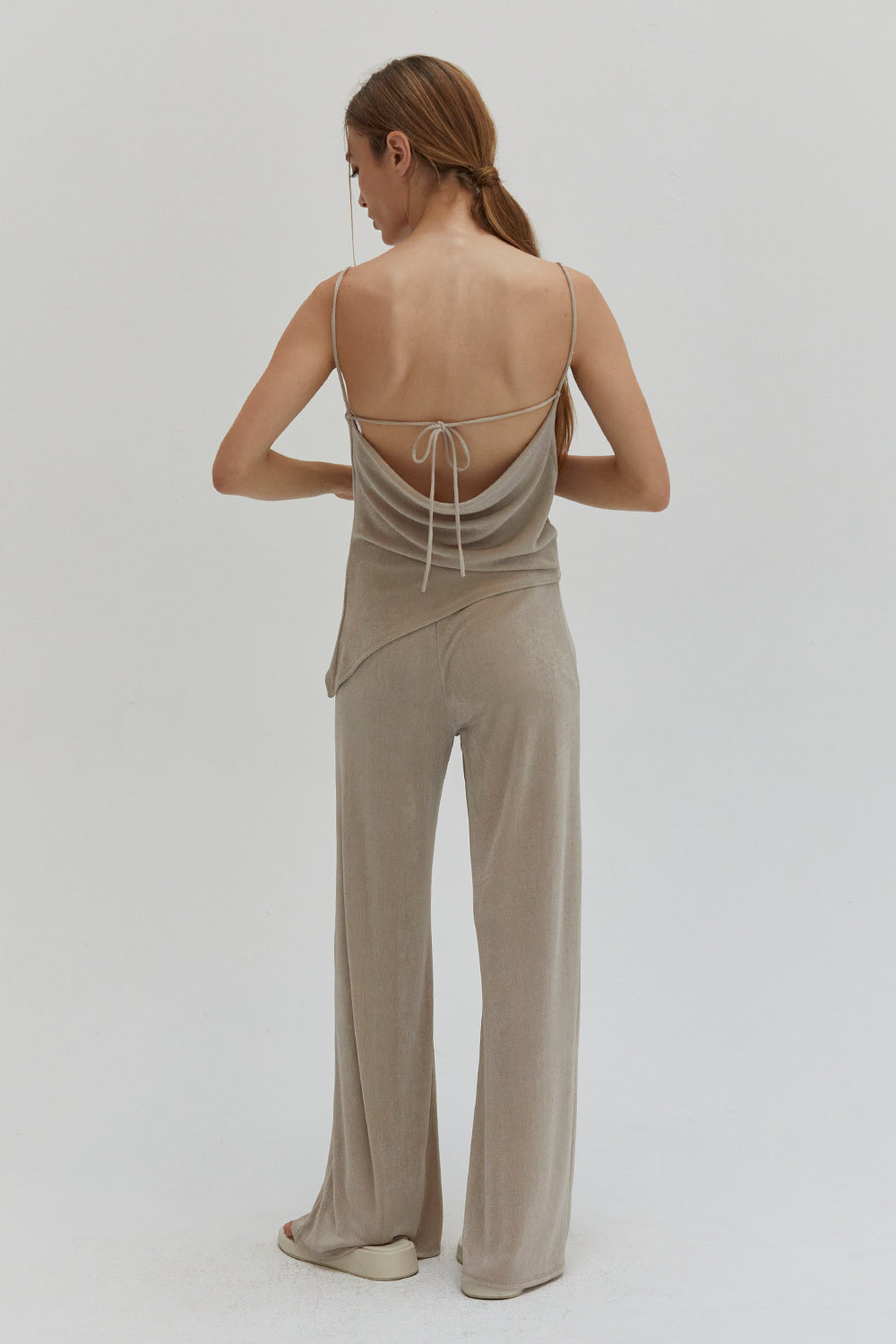 Cowl Neckline Sleeveless Tank Top