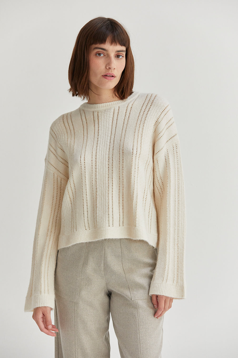 Pointelle Knit Sweater