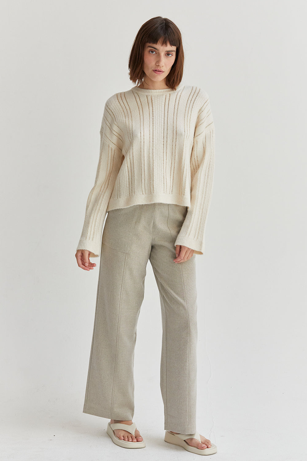 Pointelle Knit Sweater
