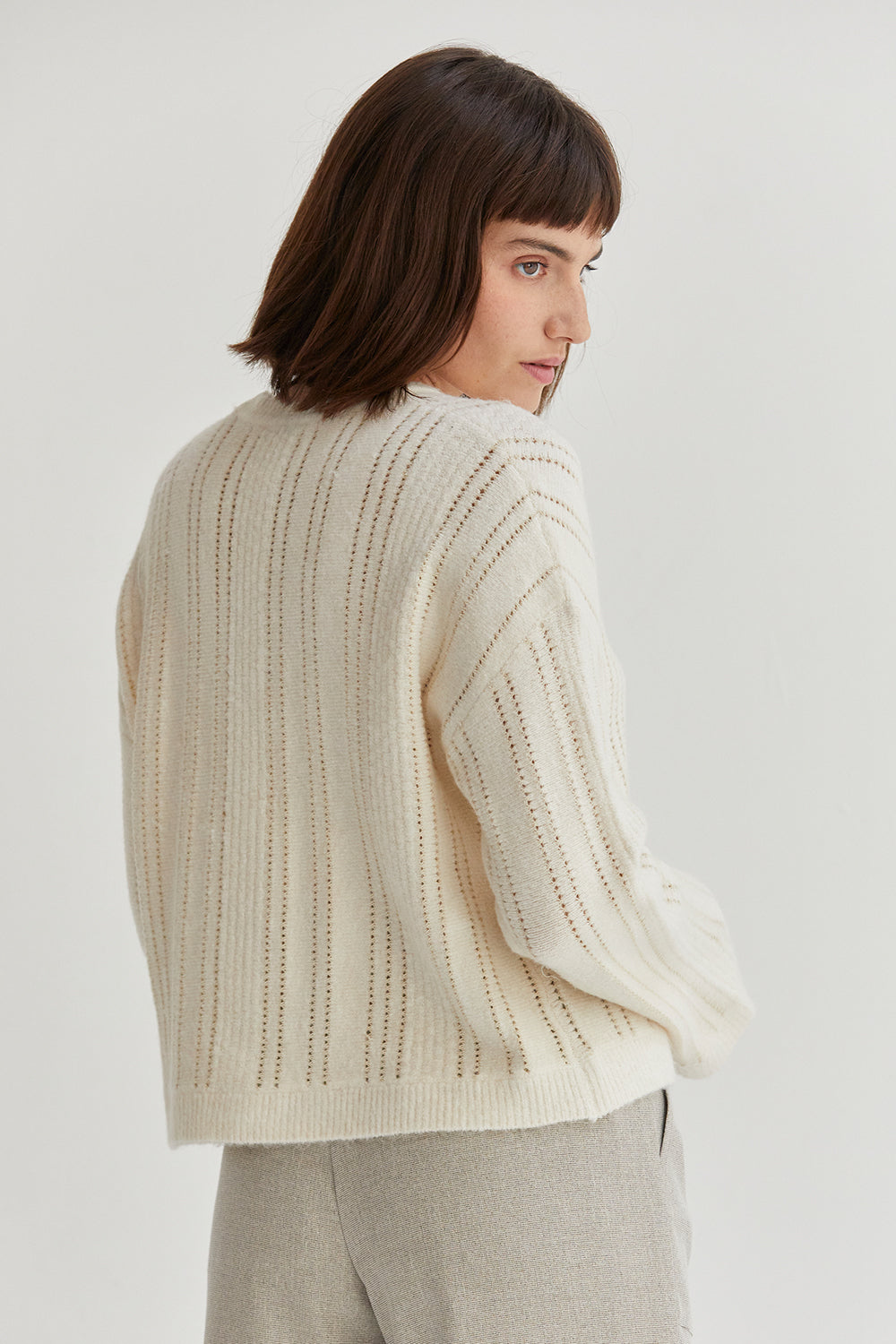 Pointelle Knit Sweater