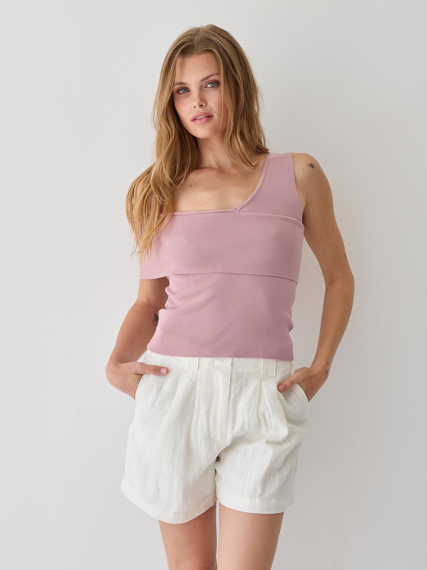 One Shoulder Knit Top