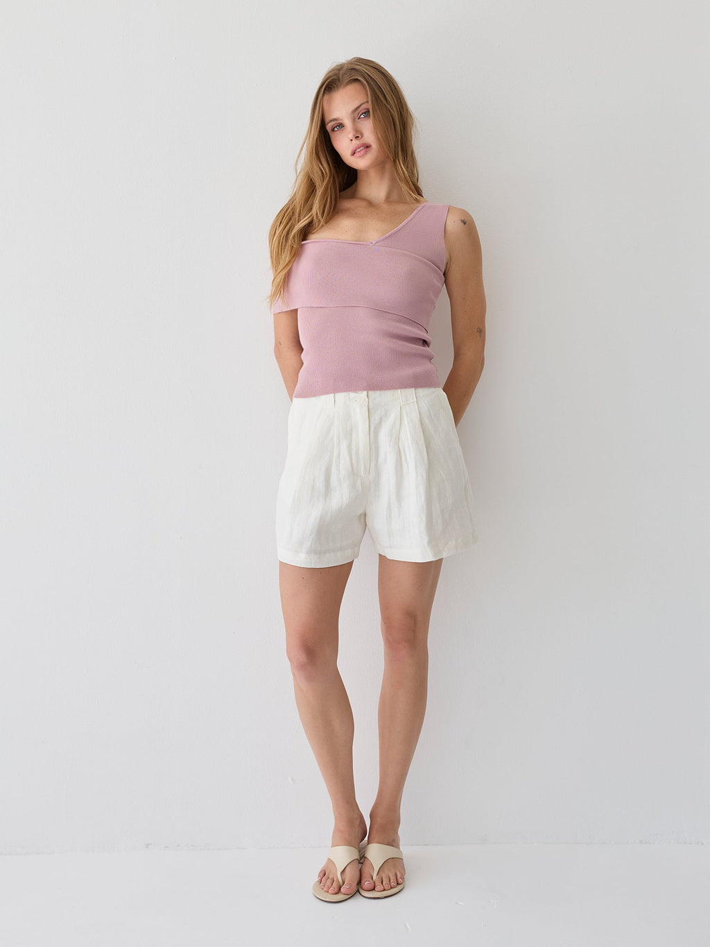 One Shoulder Knit Top
