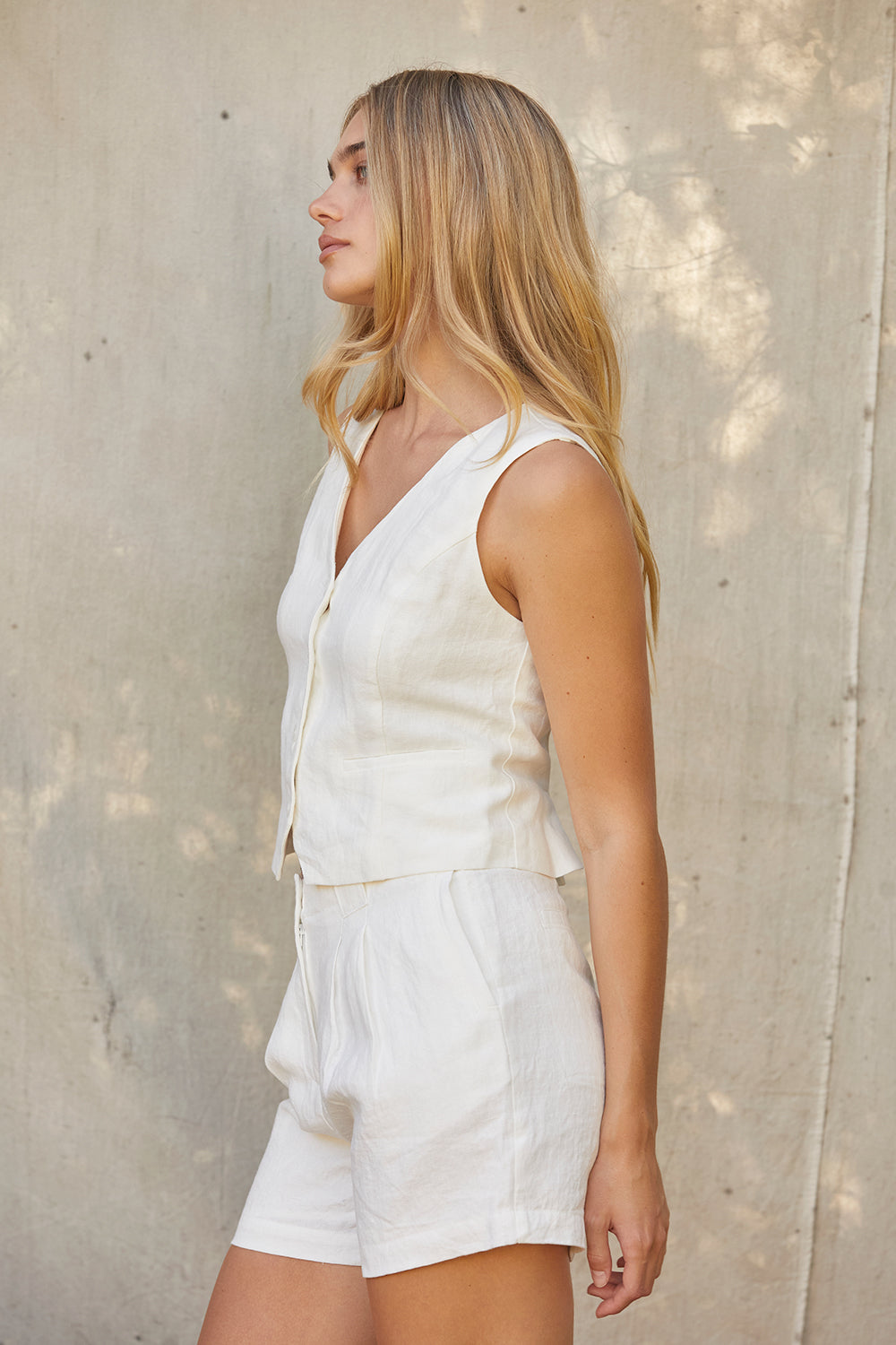 Linen Tailored Vest