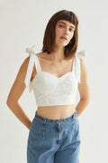 Eyelet Bustier Crop Top