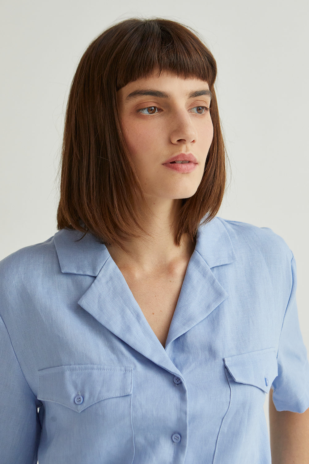 Linen Button Up Top