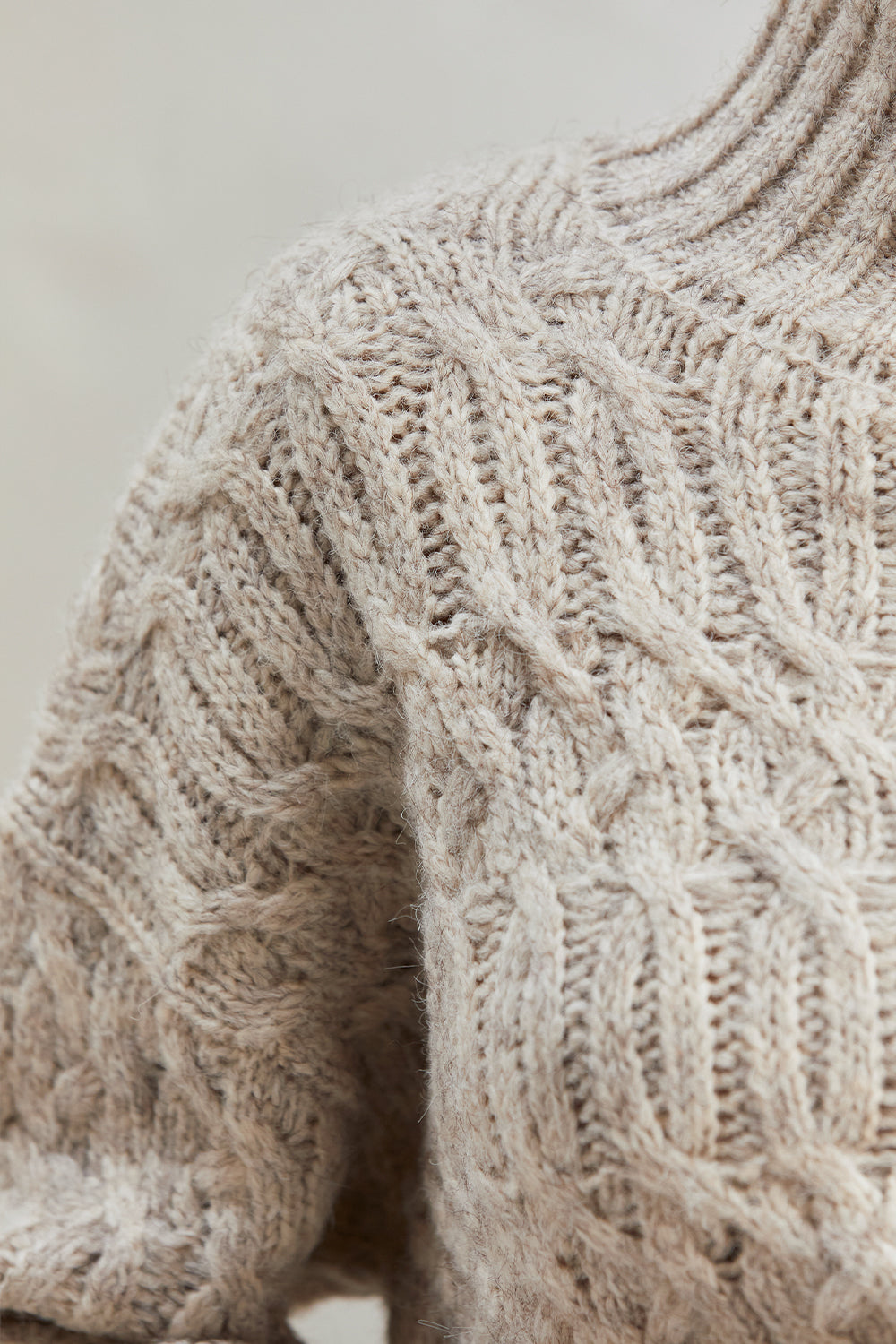 Mock Neck Cropped Sweater