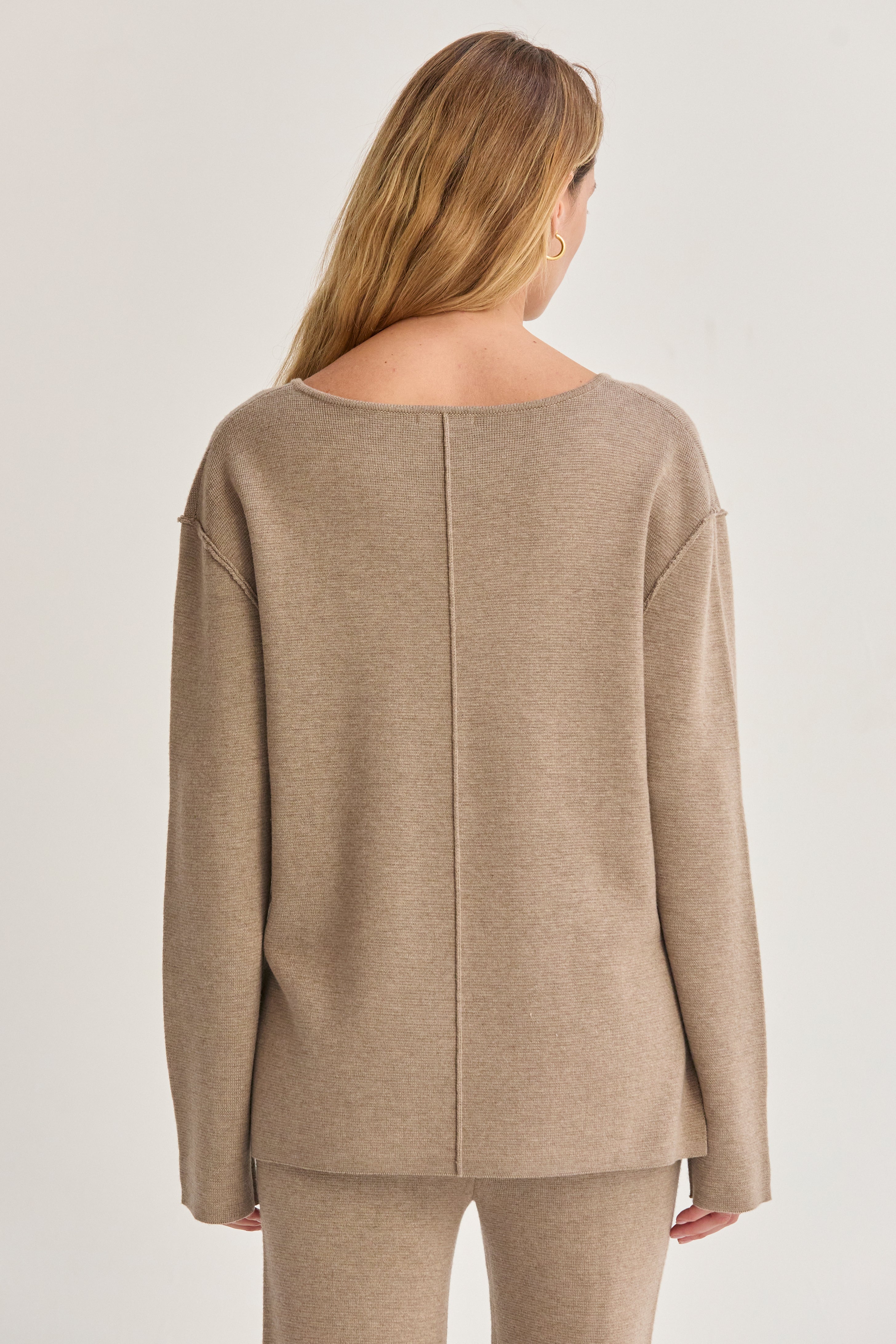 V-Neck Lounge Sweater Knit Top