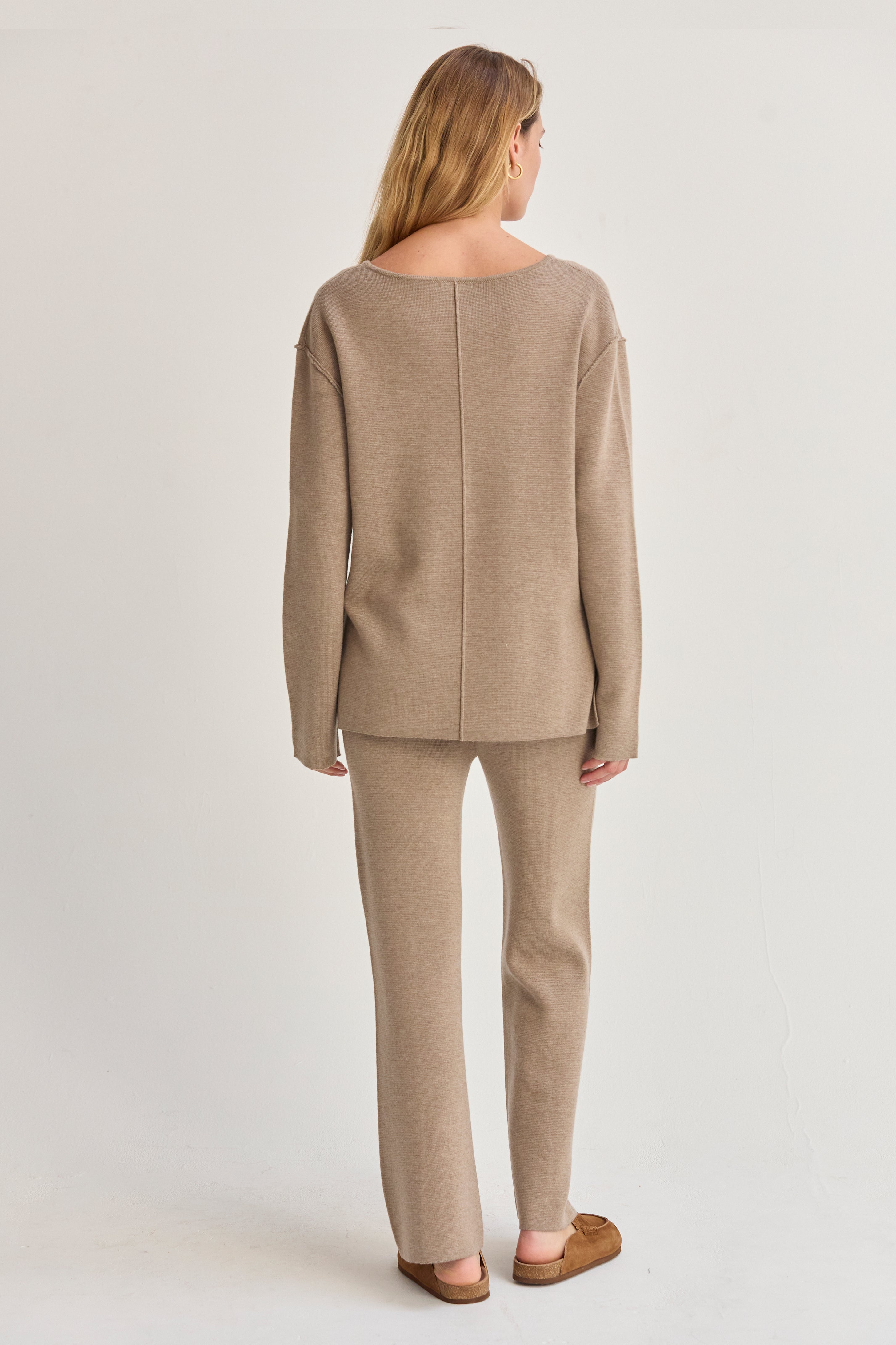 Lounge Sweater Knit Flare Pants