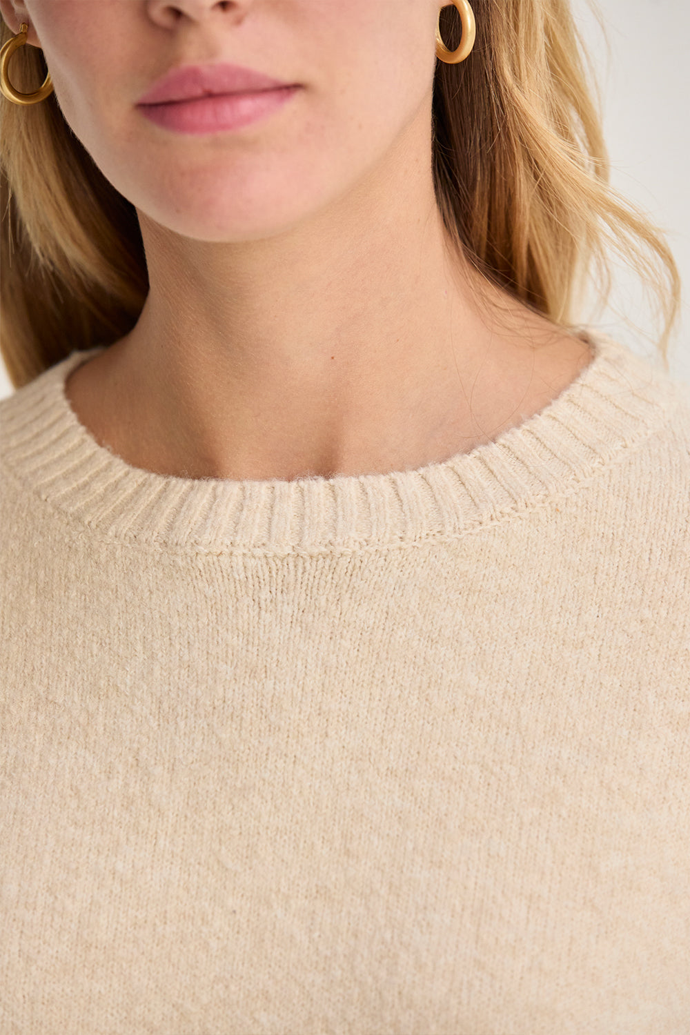 Balloon Sleeve Crewneck Sweater