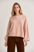 Balloon Sleeve Crewneck Sweater