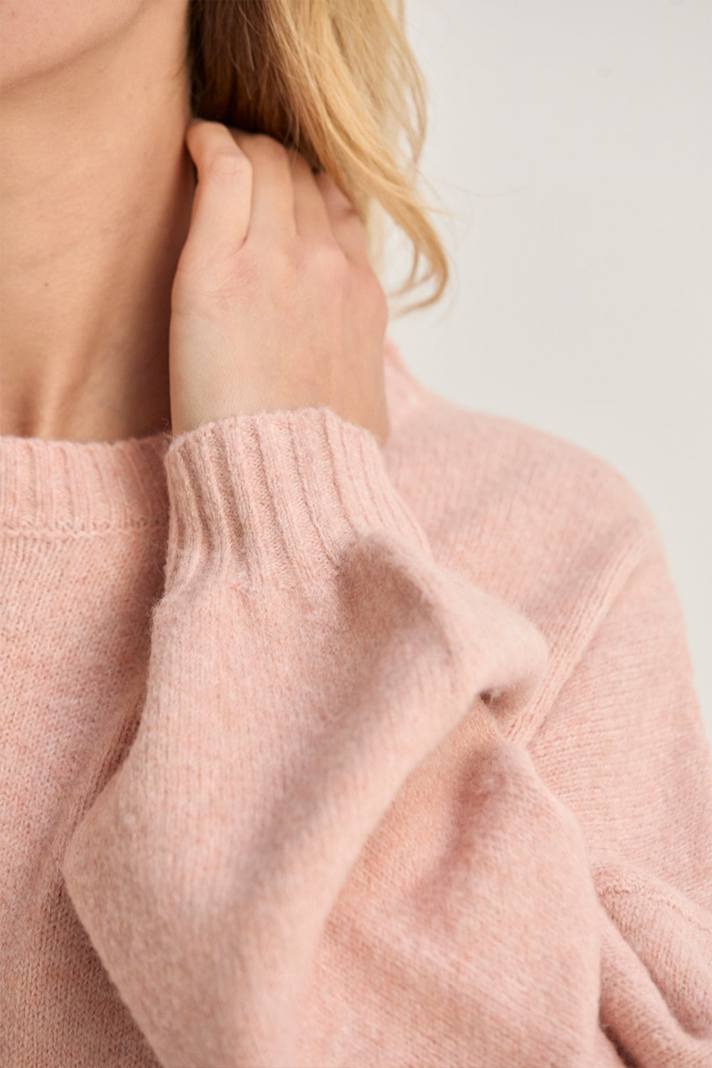 Balloon Sleeve Crewneck Sweater