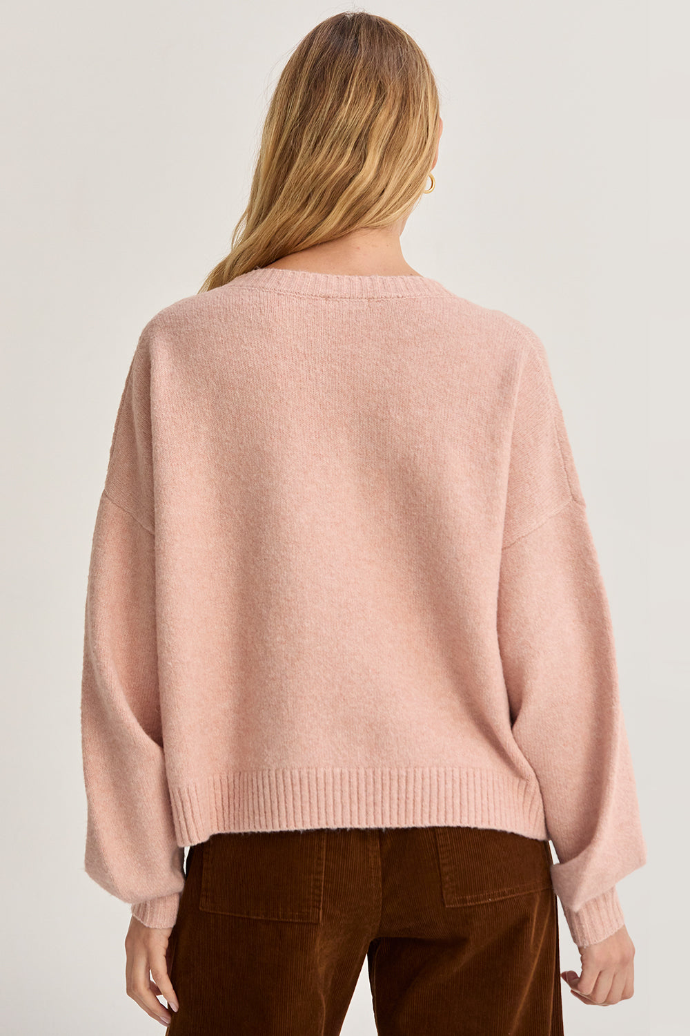 Balloon Sleeve Crewneck Sweater