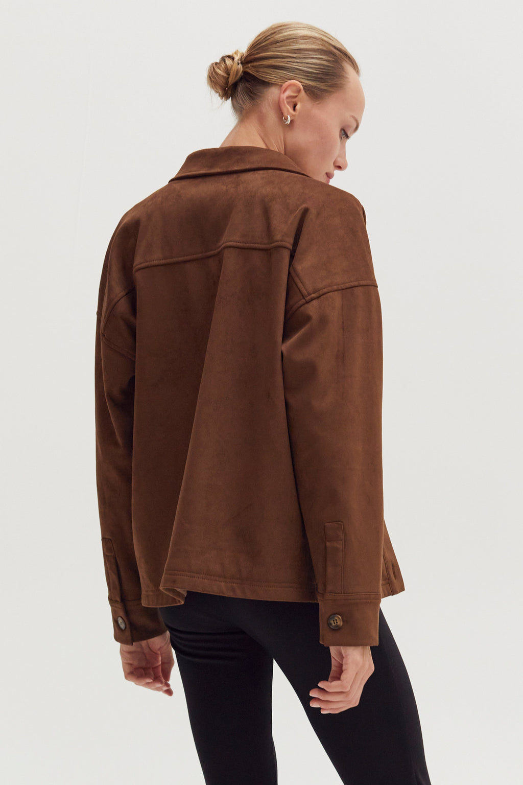 Hemdjacke aus veganem Wildleder
