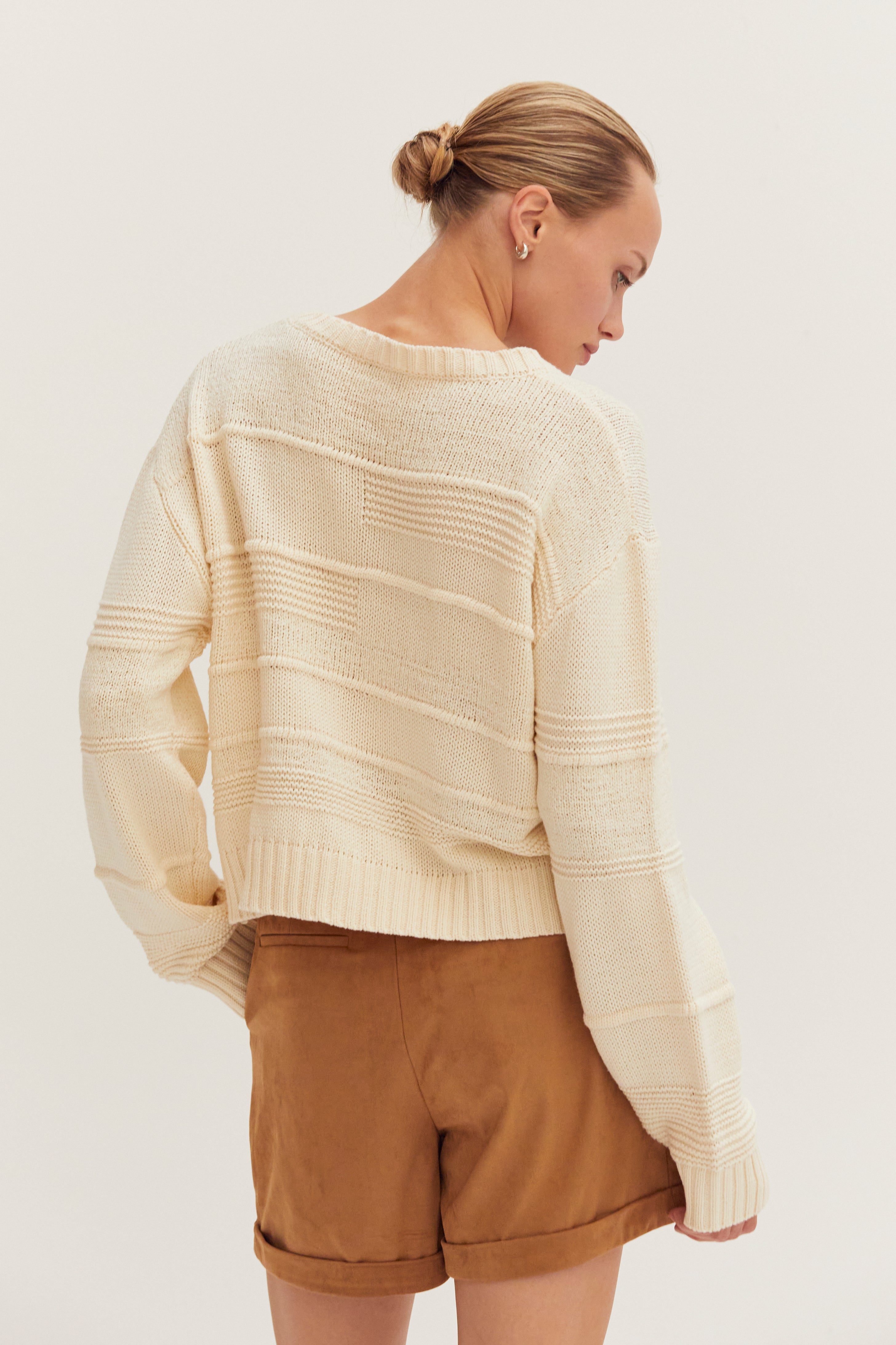 Textured Striped Sweater
