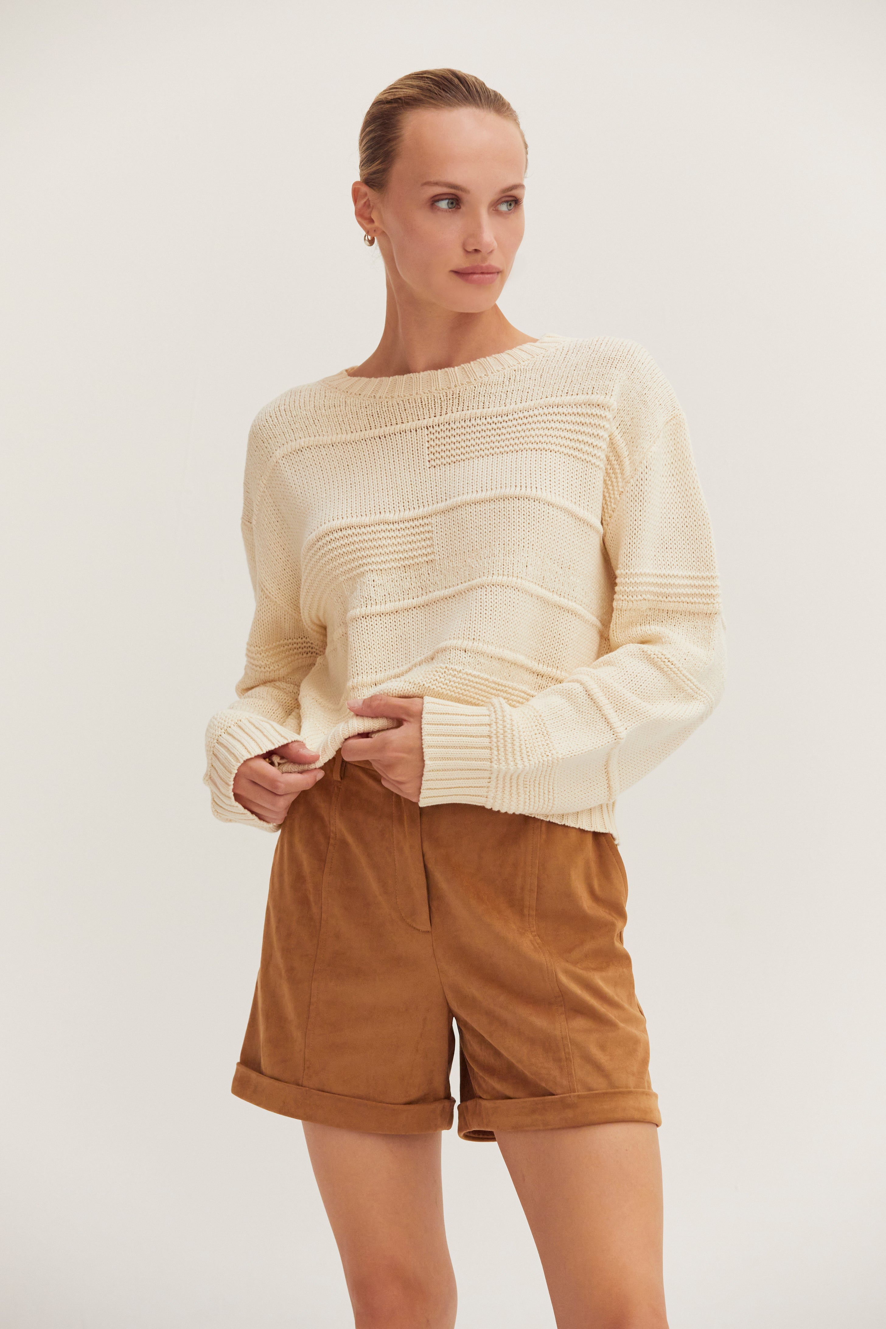 Textured Striped Sweater