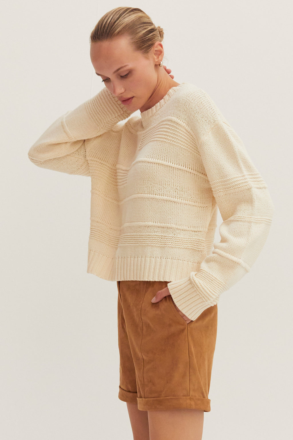 Textured Striped Sweater