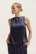 Crushed Satin Tank Top