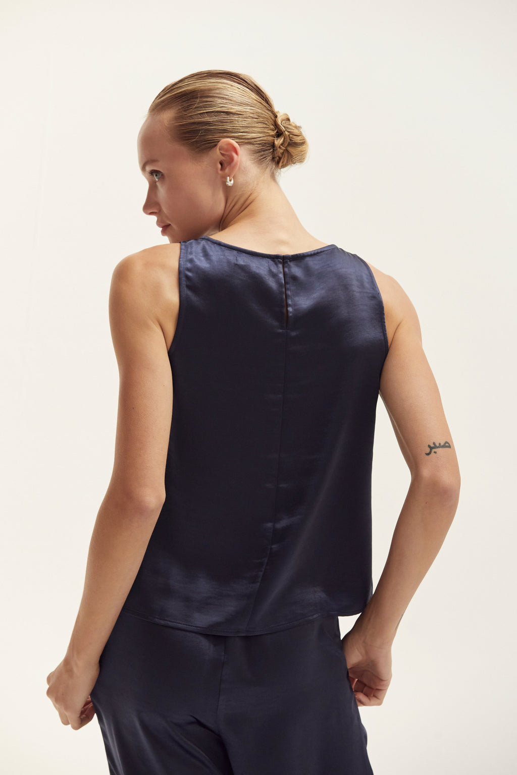 Crushed Satin Tank Top