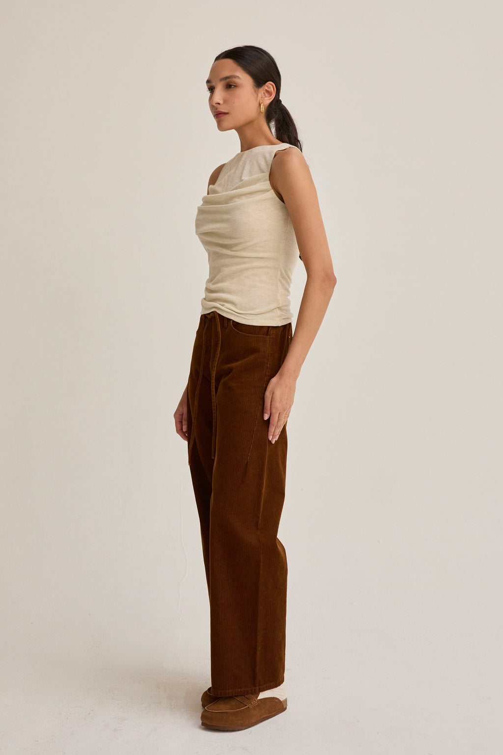 Shirred Knit Tank Top