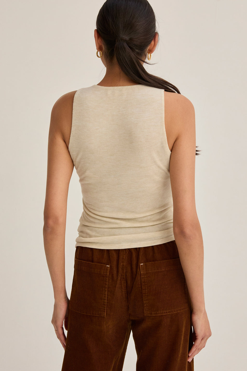 Shirred Knit Tank Top