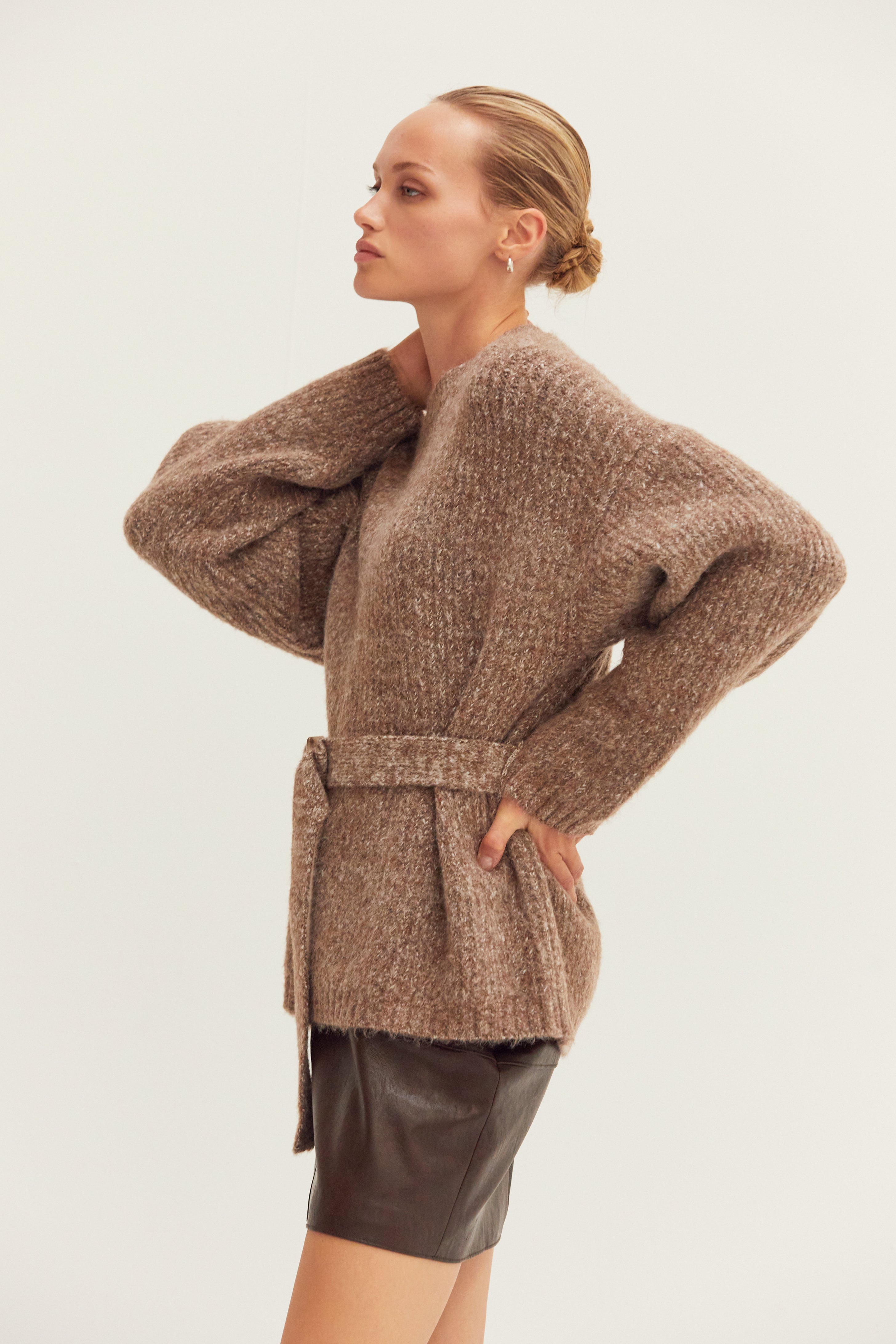 Belted Tunic Sweater