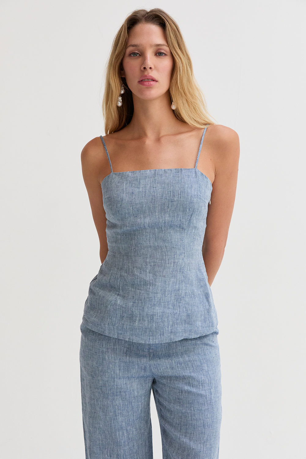 Sleeveless Linen Top