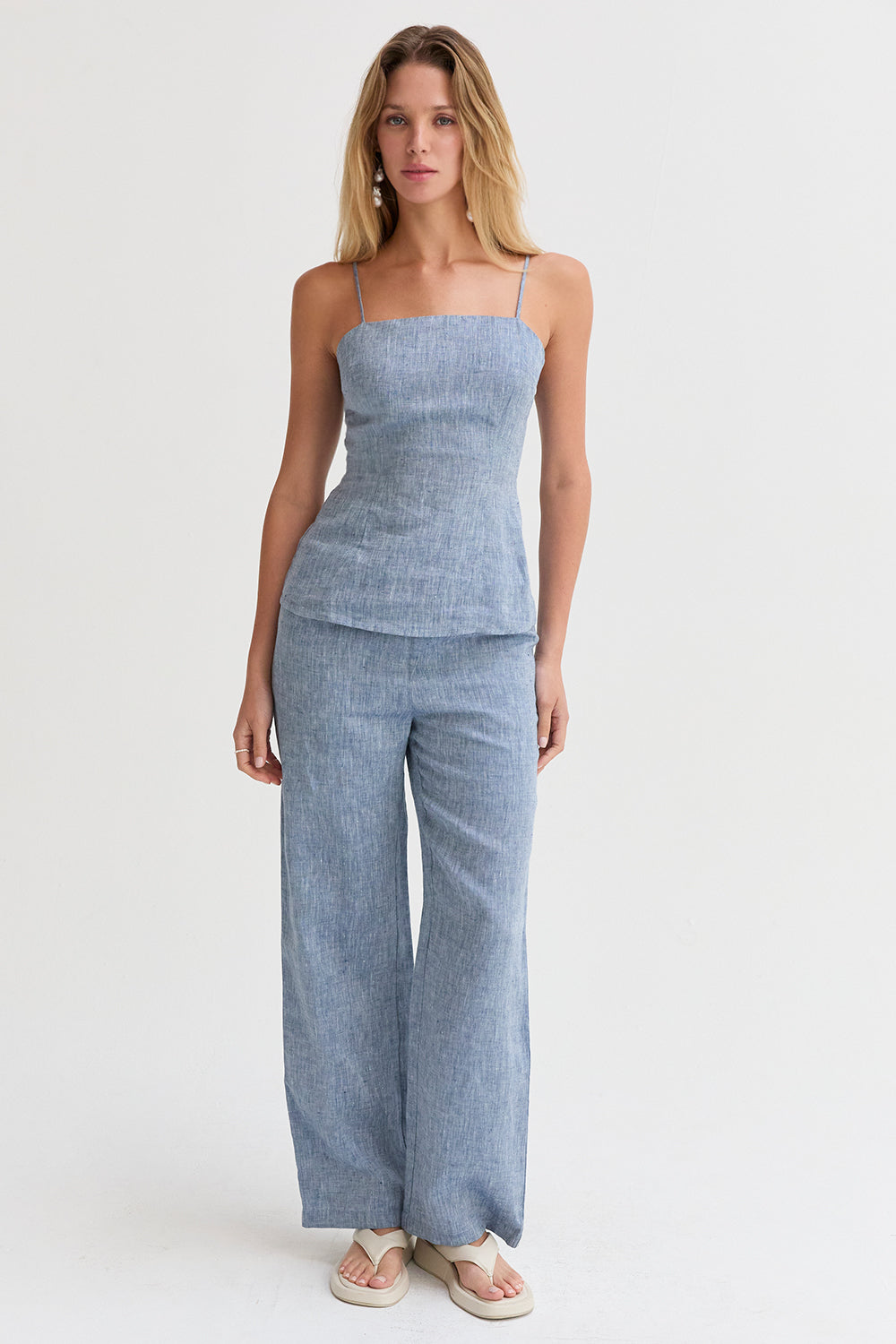 Sleeveless Linen Top
