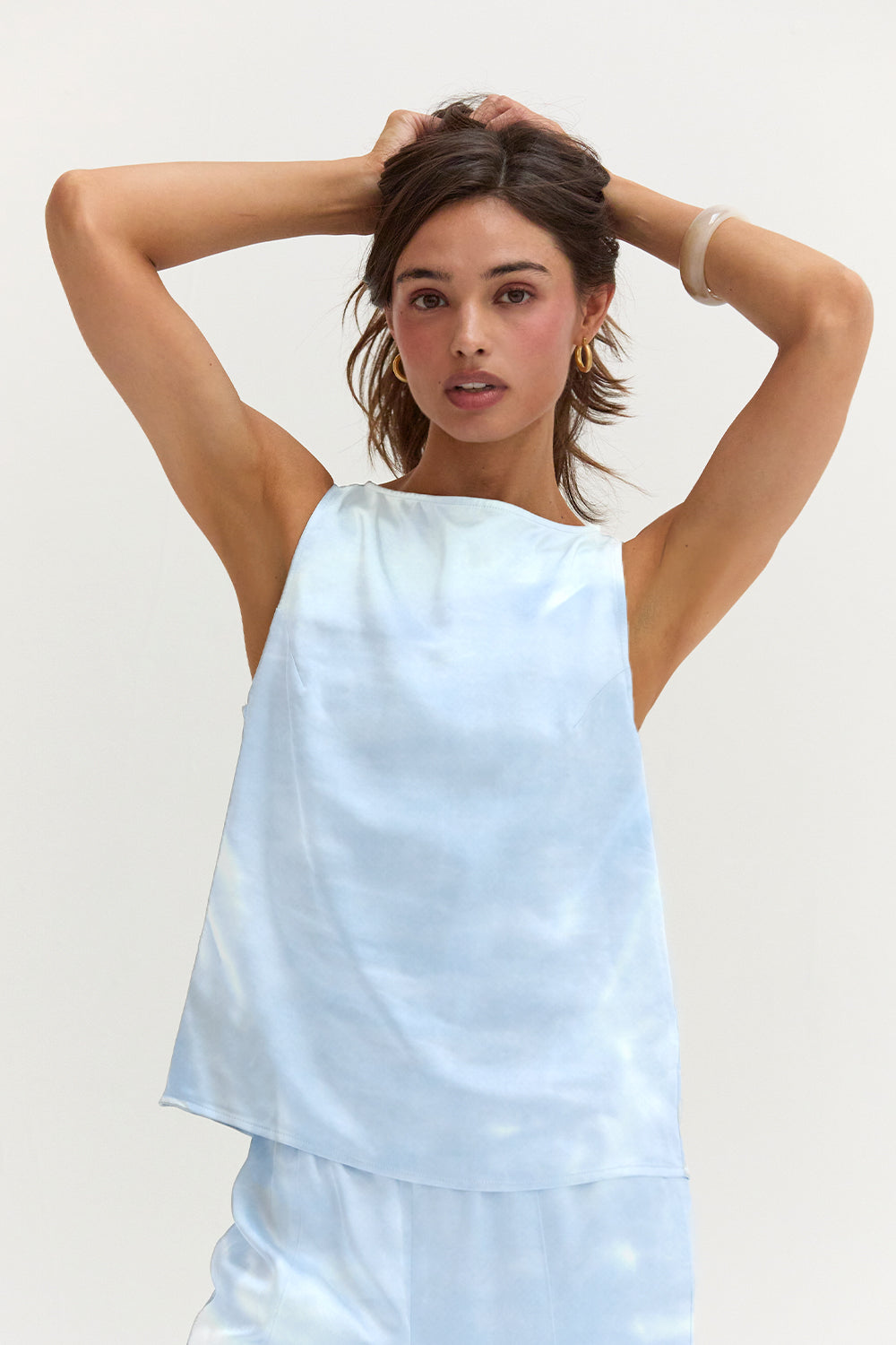 Satin Sleeveless Top