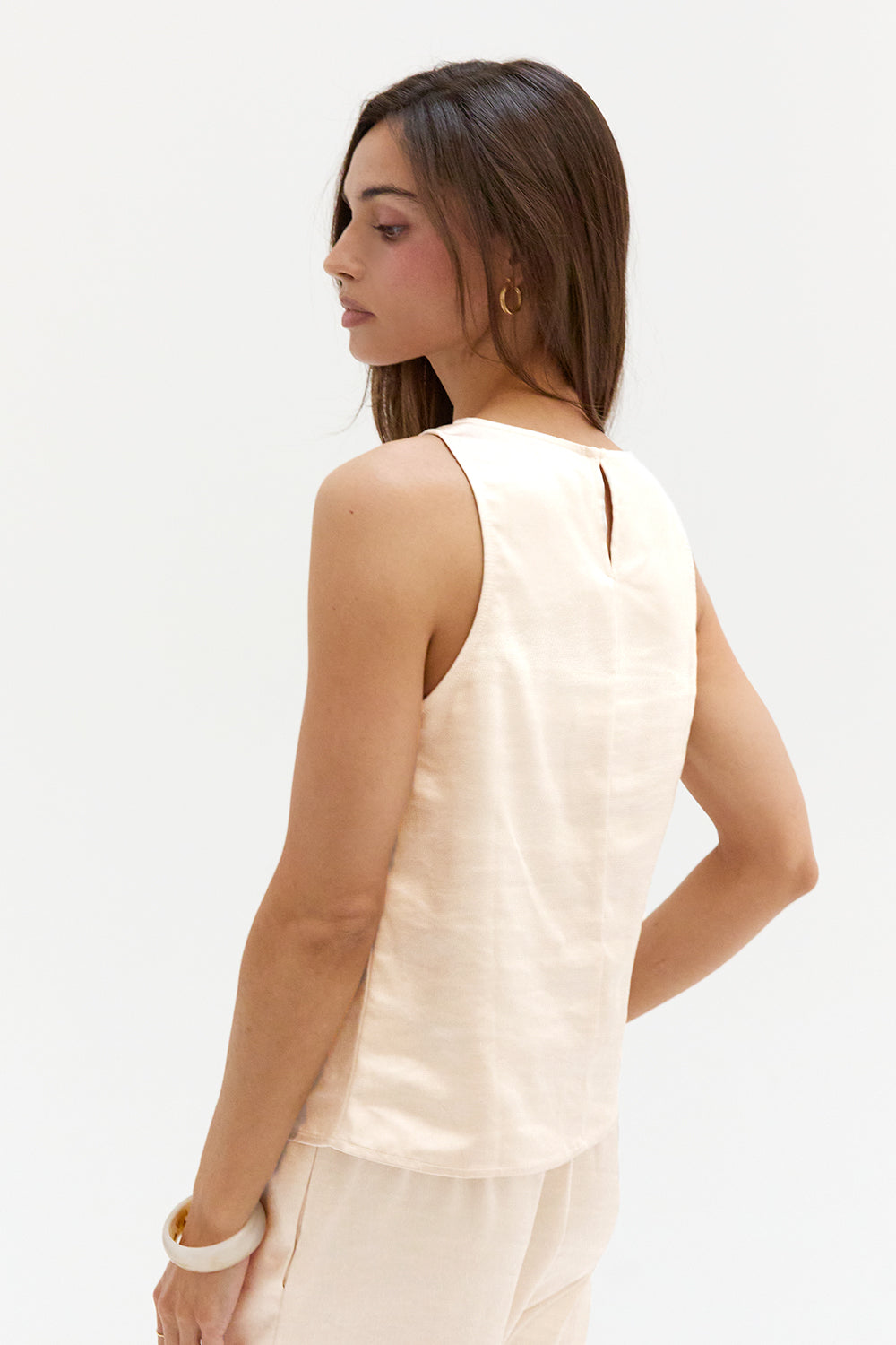 Satin Sleeveless Top