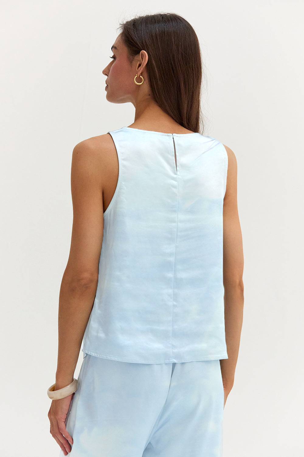 Satin Sleeveless Top