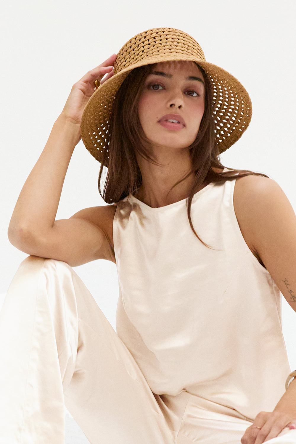 Satin Sleeveless Top