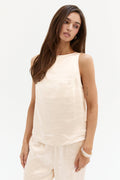 Satin Sleeveless Top