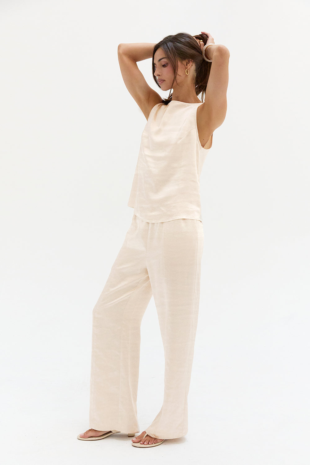 Satin Sleeveless Top